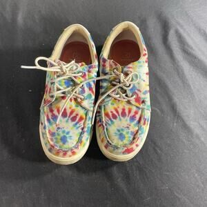 Twisted X Ladies Kicks Multi Tie-Dye Shoes Sneakers Sz 7 M Hippie Colors